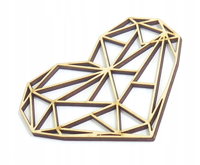 

Dekor Ażurowe Geometryczne Serce 100x86mm DS95