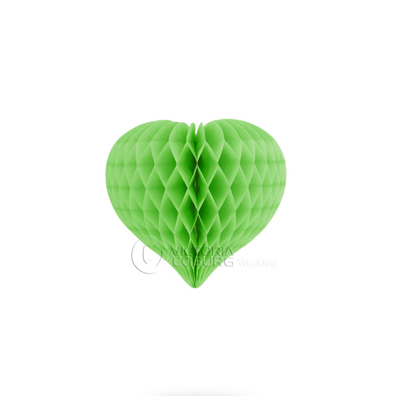 

Lampion Plaster Miodu Serce Zielony 20cm Honeycomb