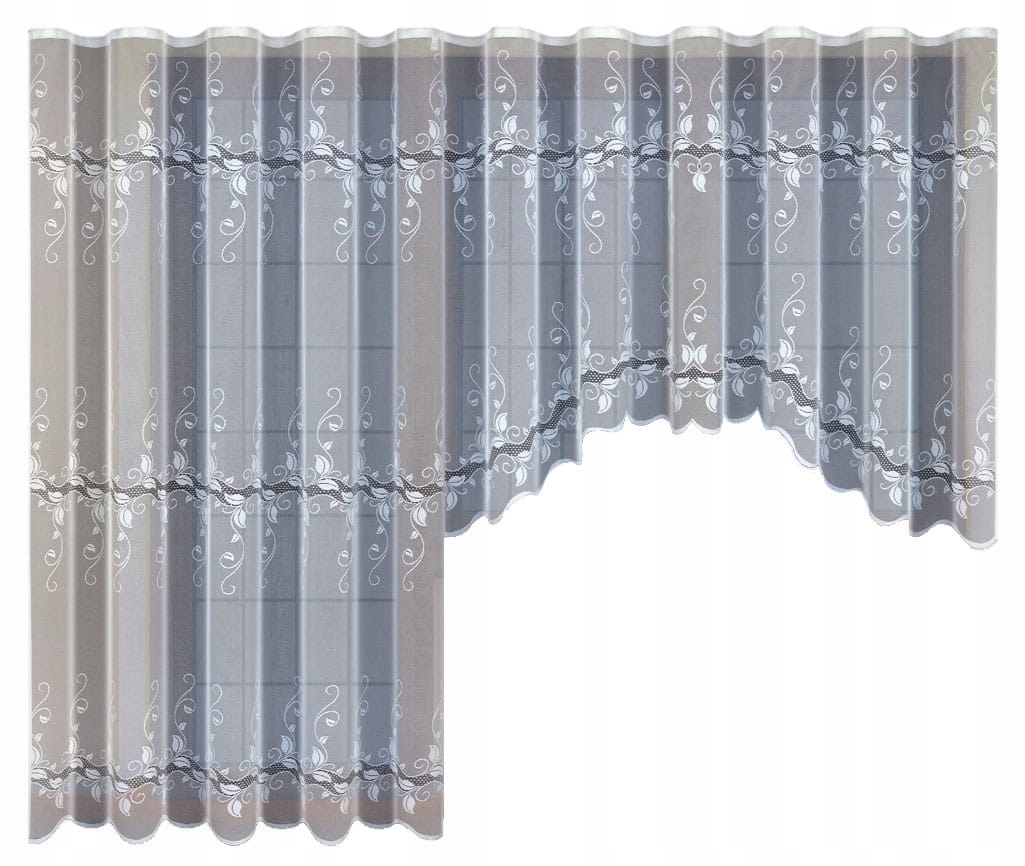 23137 Hotová Záclona S Páskou Krátká 300x160