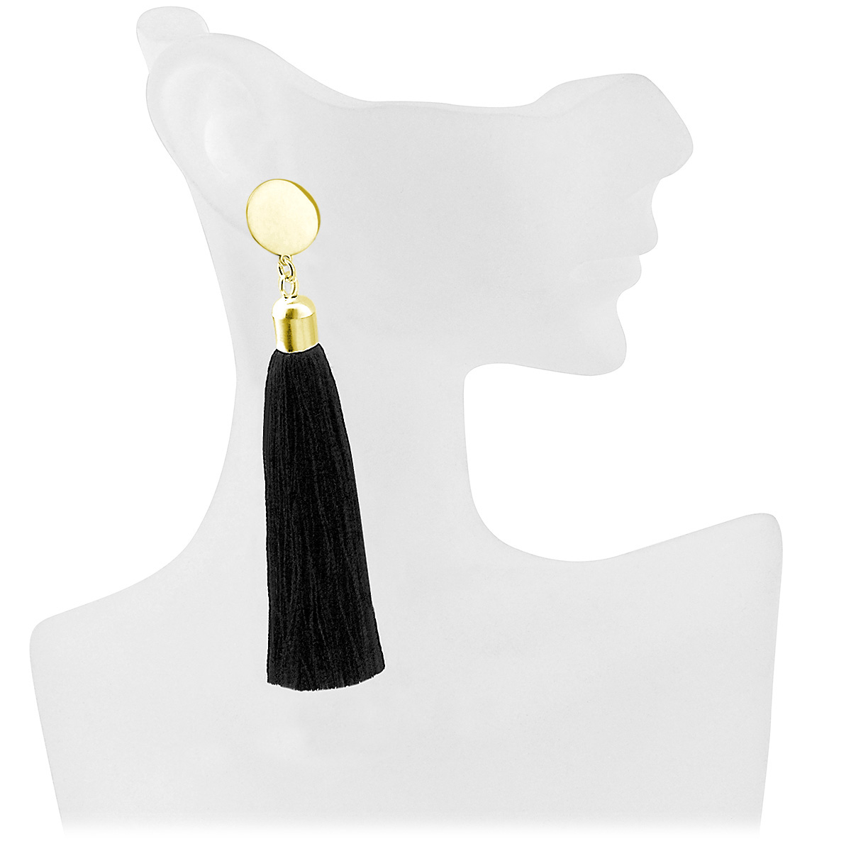 DŁUGIE KOLCZYKI CHWOSTY FRĘDZLE KOŁO ZŁOTE PR.925 Marka Inna marka