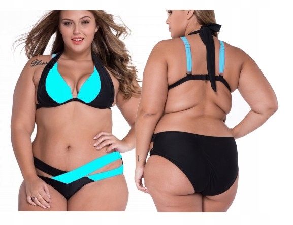 

Strój kąpielowy dwuczęściowy Plus Size Kolory 46