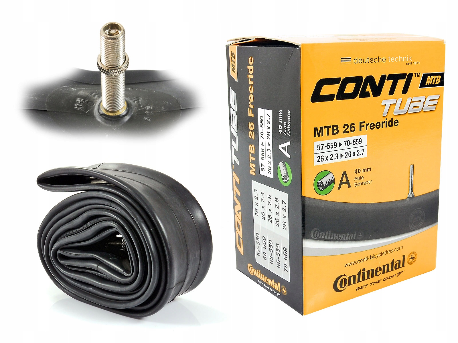 

Dętka Continental Mtb auto 40 mm 26 x 2,3-2,7