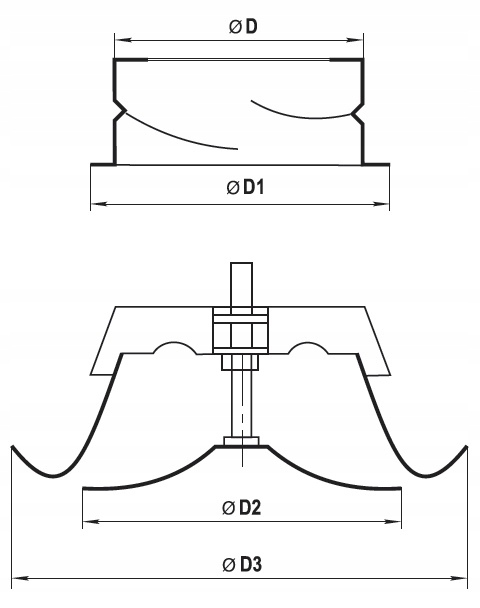 ANEMOSTAT DVS-P 100 NAWIEWNY METALOWY BIAŁY MALOWANY Z KOŁNIERZEM ŚR. 100mm Typ nawiewny