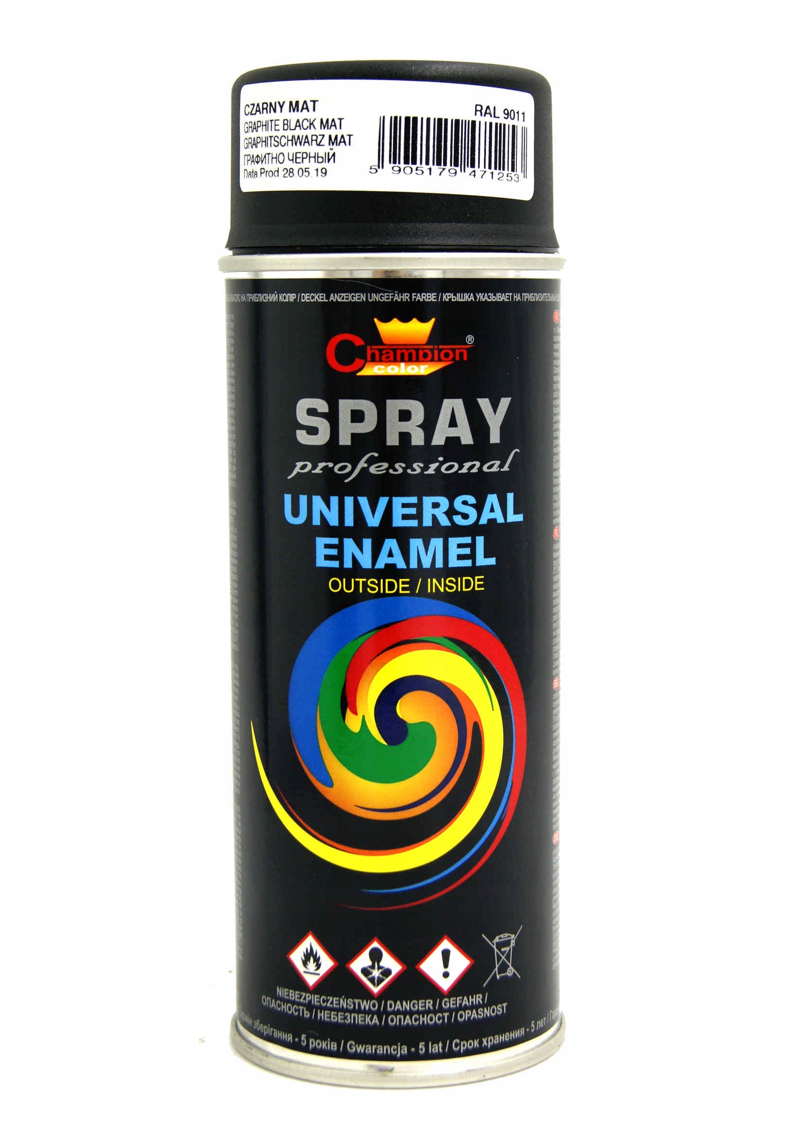 

Champion Lakier Spray Farba Czarny Mat 400ml 9011