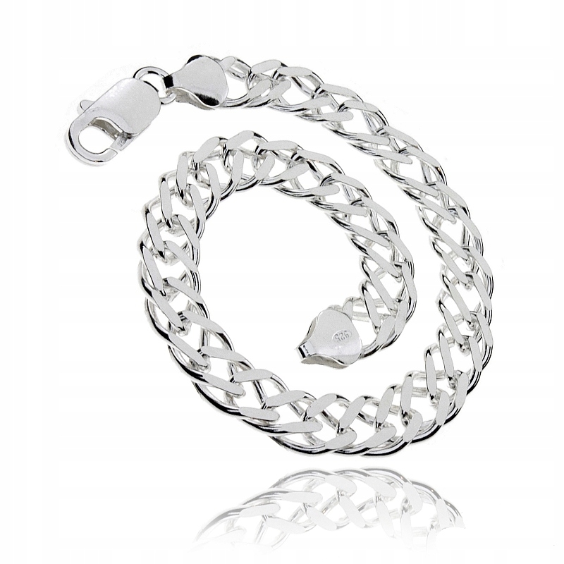 

Bransoleta Srebrna Męska Rombus Szeroka 7 MM/23 cm