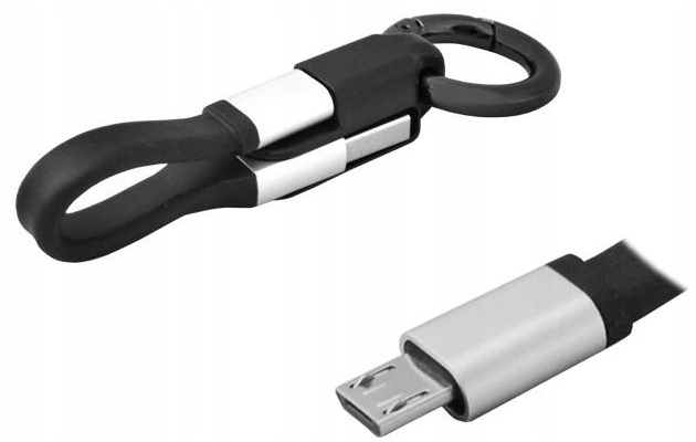 

Kabel Usb - Microusb Brelok Mini Czarny Ltc Oplot