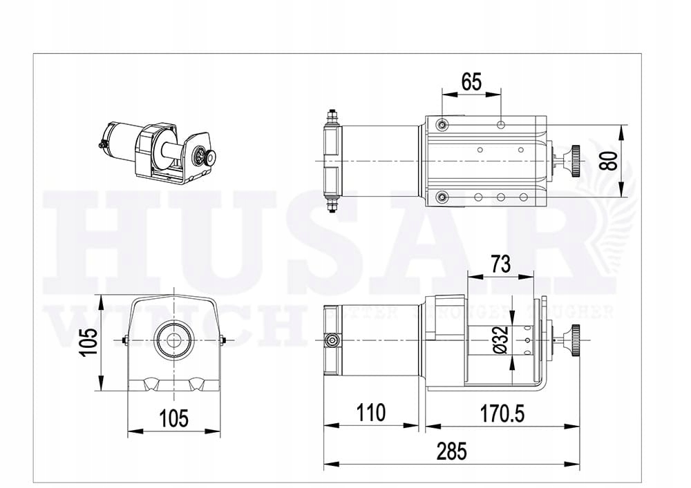 WYCIAGARKA WCIAGARKA LINOWA 907KG 12V LINA STALOWA Weight with packaging 7 5 kg