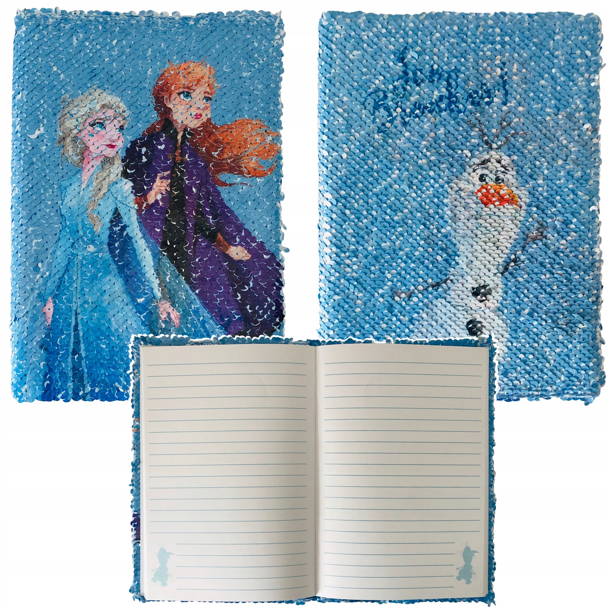 PAMIĘTNIK CEKINOWY NOTES KRAINA LODU DLA DZIEWCZYN