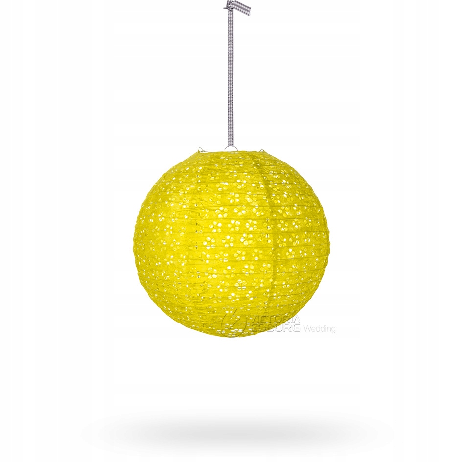 LAMPION ABAŻUR KLOSZ KULA AŻUR 20CM - LIMONKA !!