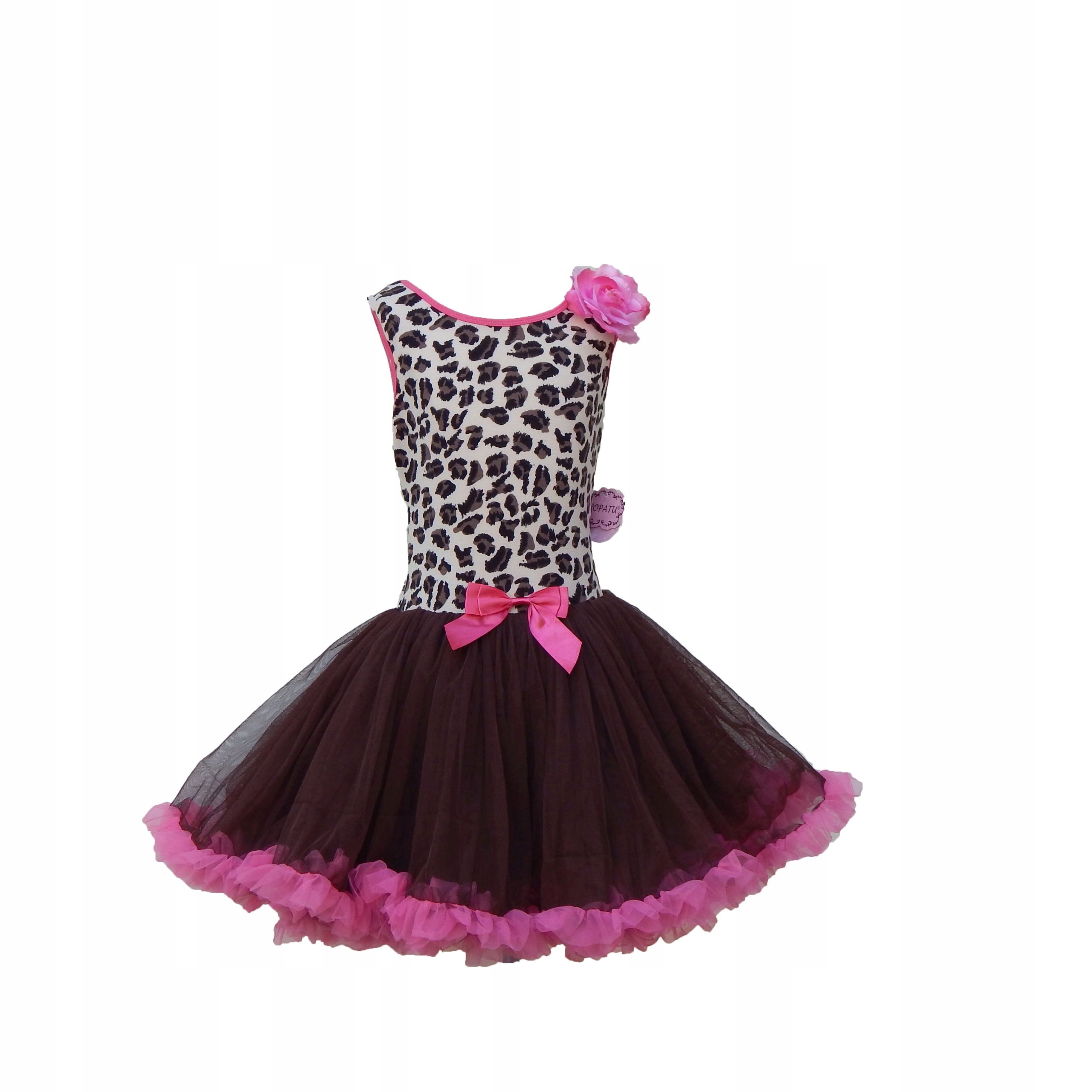 

sukienka Tutu urodziny okazje Leopard PC090 110CM