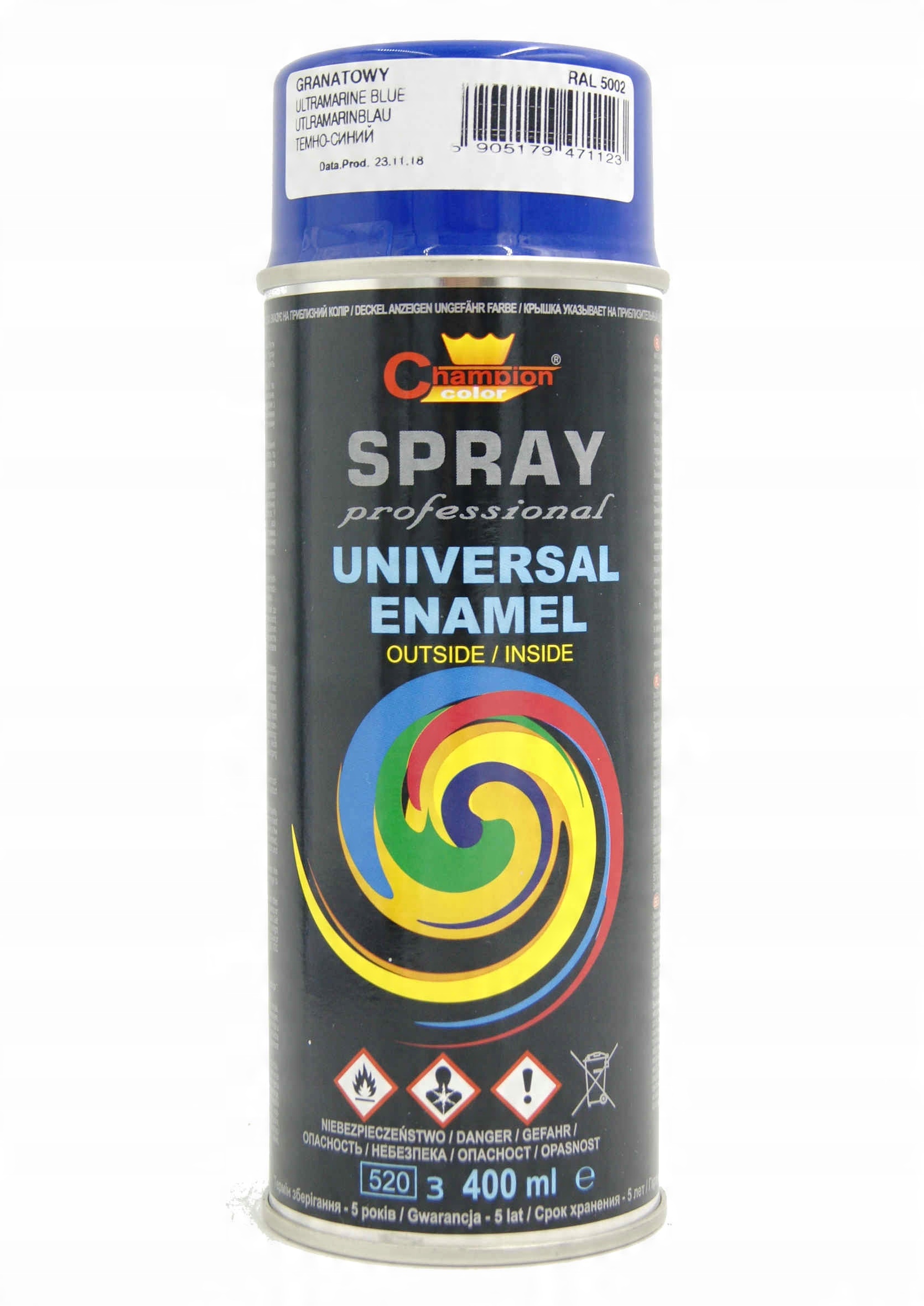 

Lakier Emalia W Sprayu Granatowy Ral 5002 400ml