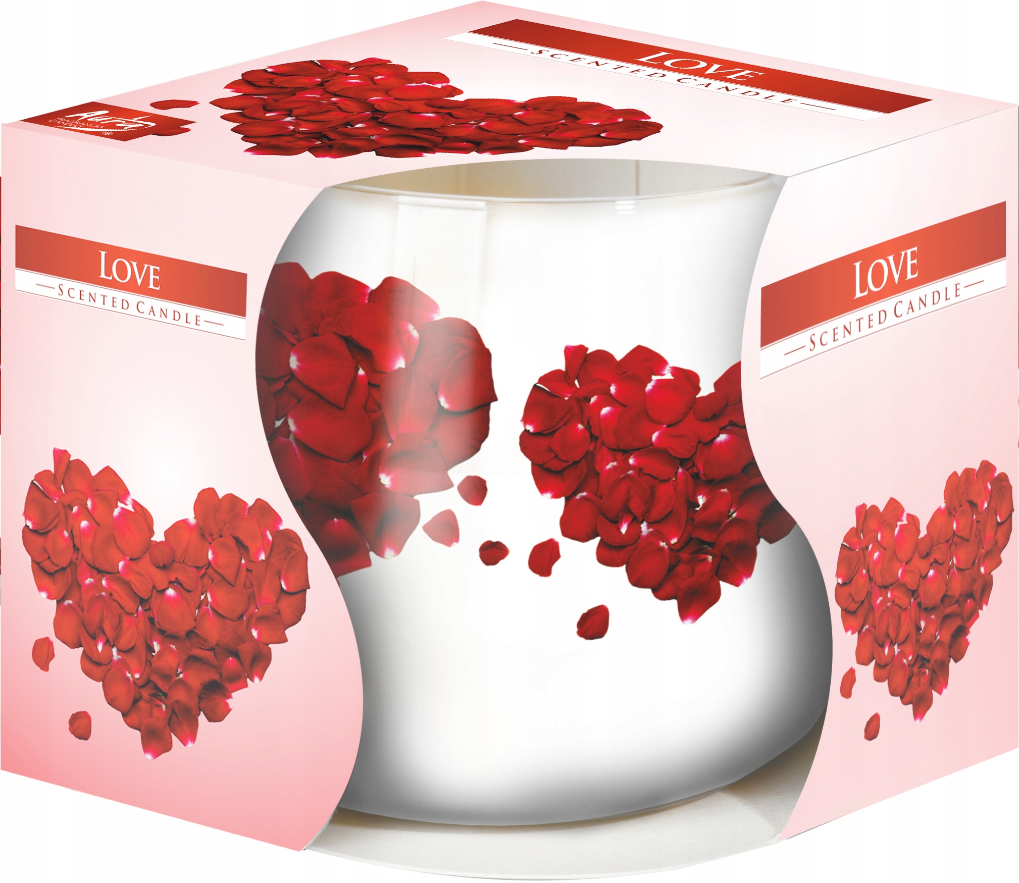 

Świeca zapachowa w szkle Love na walentynki