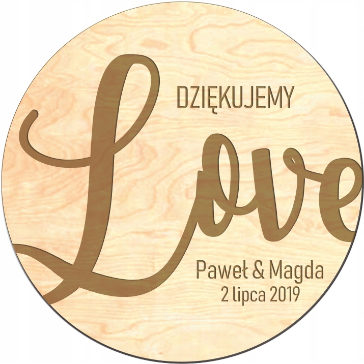 

Podziękowanie Dla Gości Ślub, wesele Magnes MK27