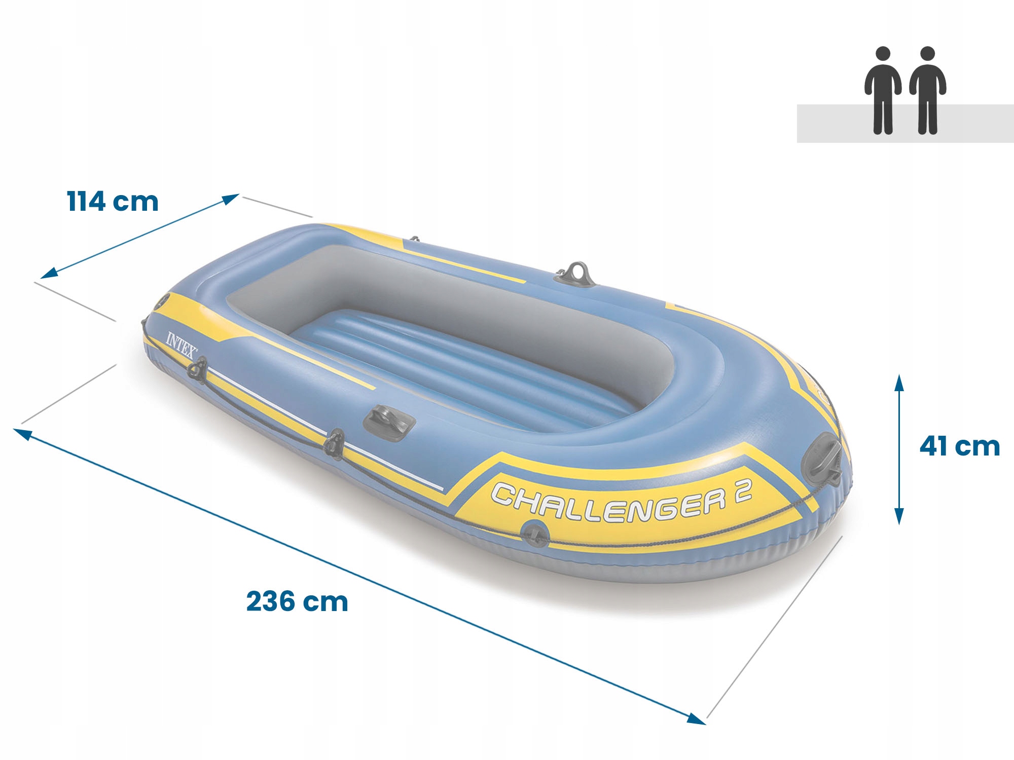 PONTON CHALLENGER 2 +WIOSŁA +POMPKA INTEX 68367 Kod producenta 68367EP