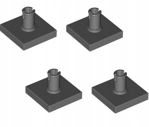 

Lego płytka 2x2 pin ciemny szary 2460 4 szt