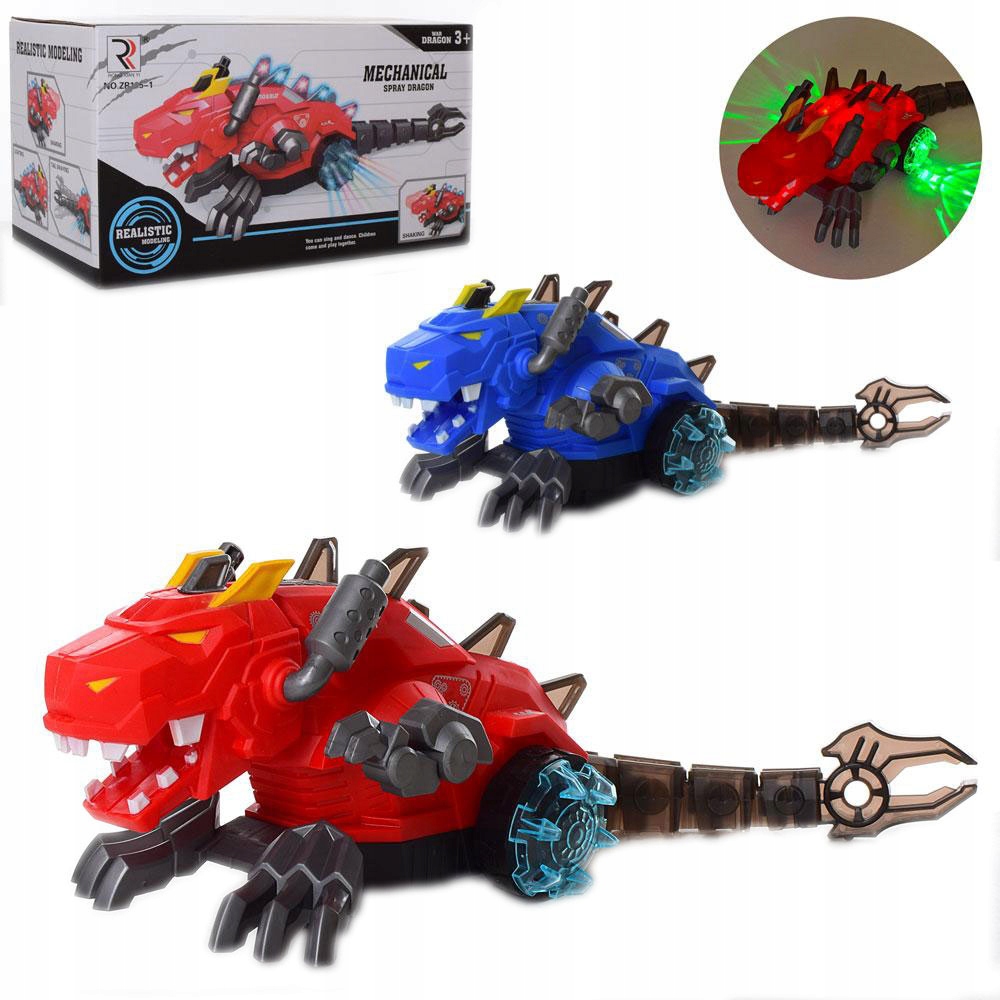 

Dinozaur Robot Ryczy Świeci Zieje Parą Dym 2 Kolor