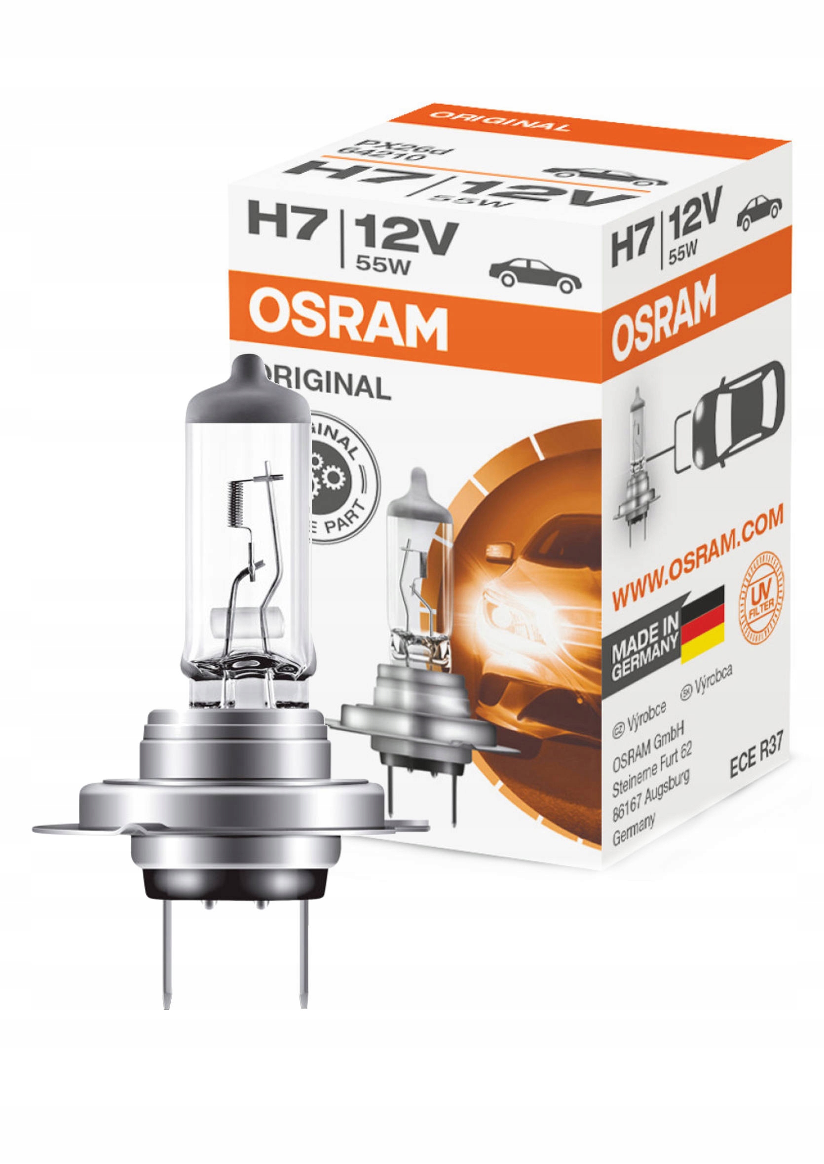 

Żarówka Osram Original H7 12V 55W PX26d 64210