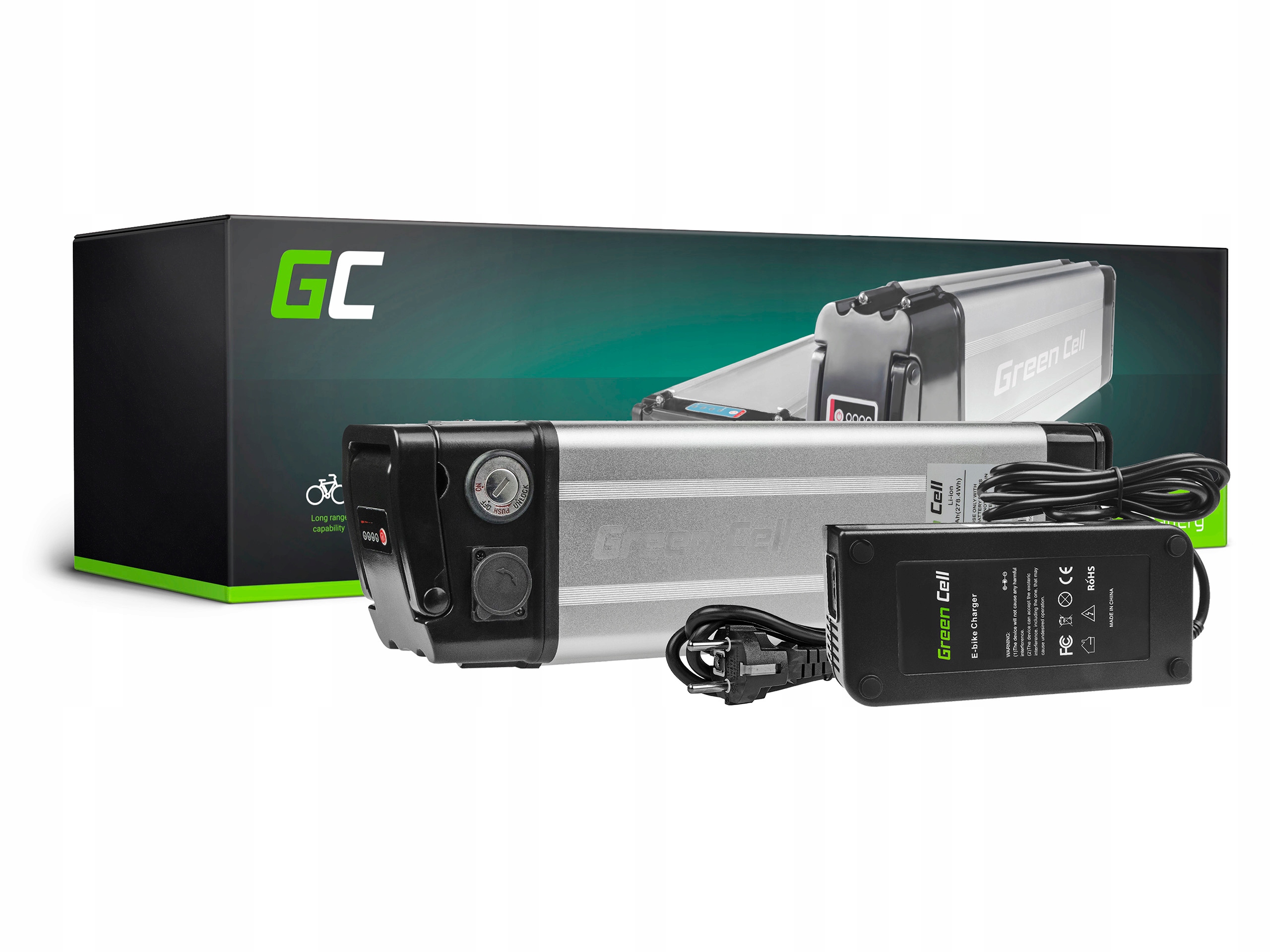 Bateria Do Roweru Elektrycznego 24V E-bike 12AH Silverfish Ładowarka 4PIN