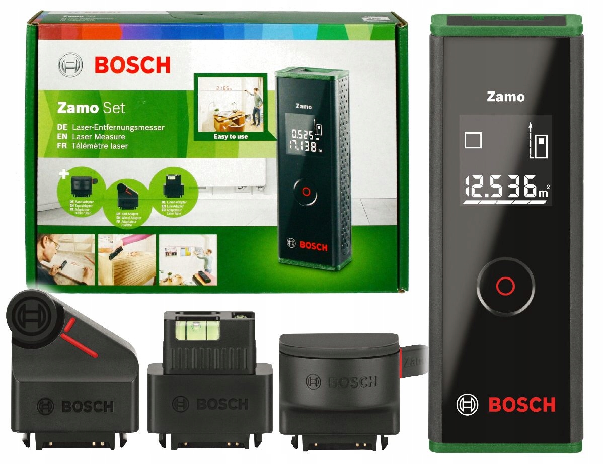 

Dalmierz Laserowy Zamo 3 Set Bosch 3 adaptery