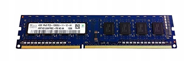 

Pamięć Ram Hynix 4GB DDR3 PC3-12800U 1600MHz Pc