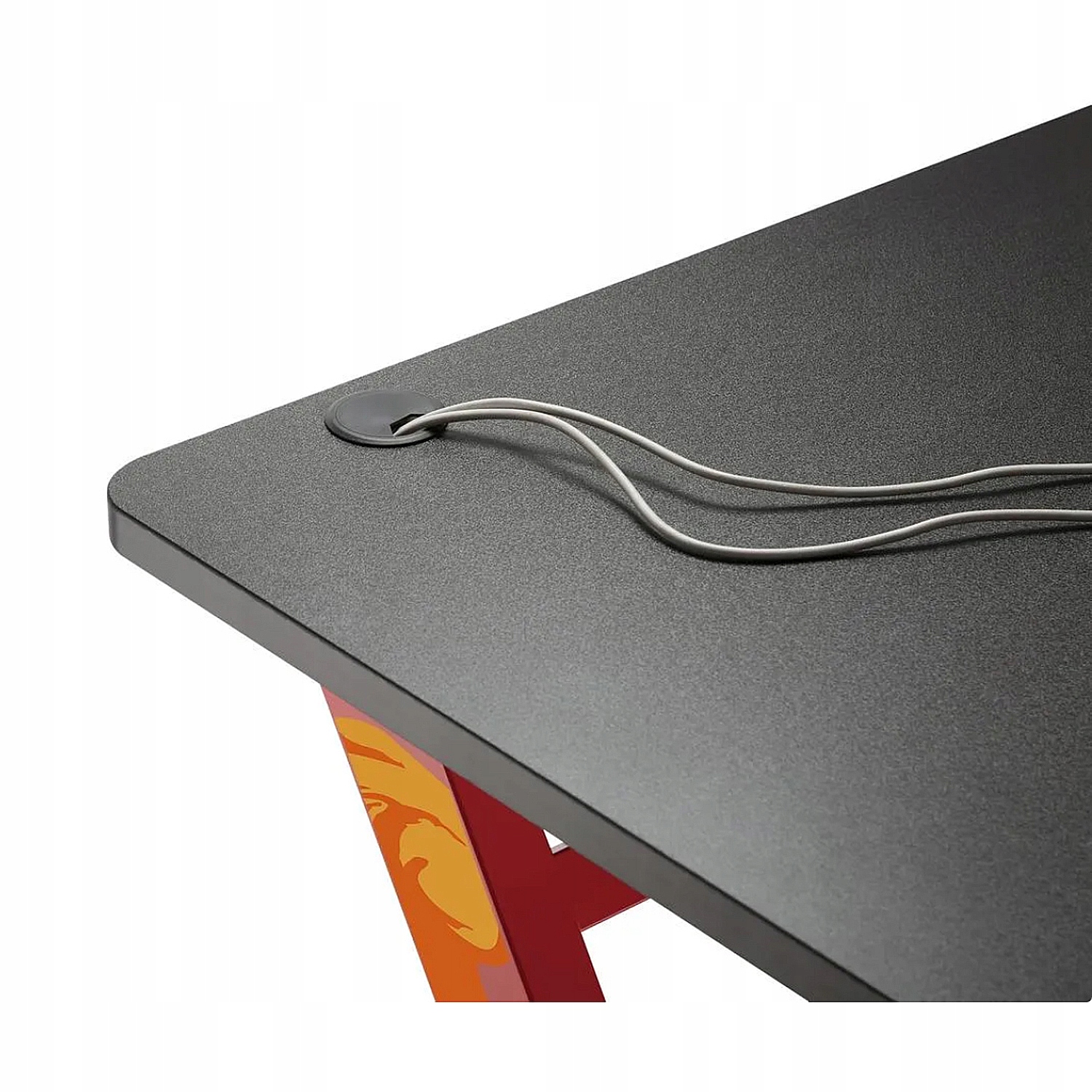 BIURKO GAMINGOWE STÓŁ GAMINGOWY DLA GRACZA KOMPUTEROWE CZARNE DUŻE LOFT Marka inna