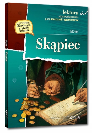 

Skąpiec lektura z opracowaniem Miękka oprawa Greg