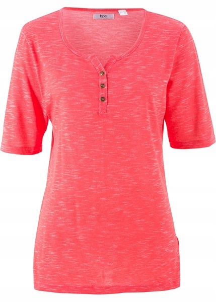 S4847 BLUZKA Z PLISĄ GUZIKOWĄ KRÓTKI RĘKAW R.44/46