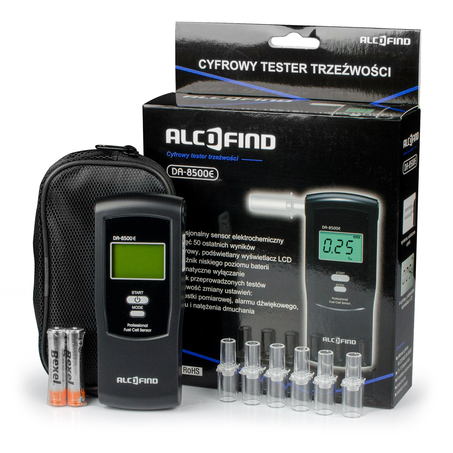 ALKOMAT DA 8500E 100 USTNIKOW KALIBRACJA AlcoFind Measurement Resolution 0 01