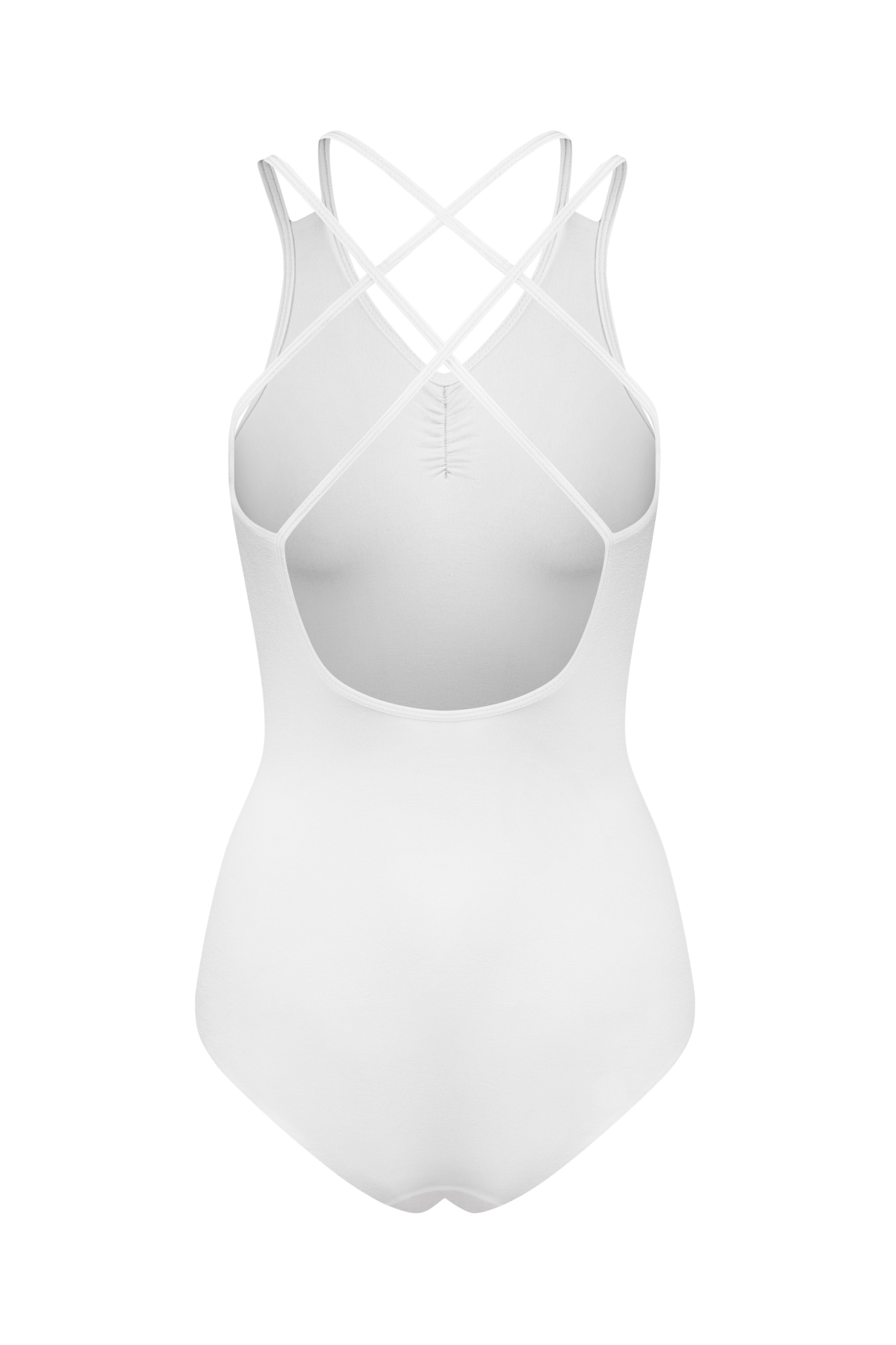 BODY BALET STRÓJ GIMNASTYCZNE TANECZNE X3 DB XS Dekolt odkryte plecy