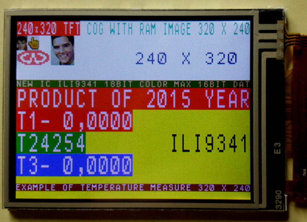 ART LCD 240x320 TFT-RGB 3,2 "s dotykovým panelom