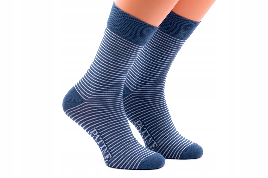 

Niebieskie Skarpety Męskie W Paski Skarpetki 38-42