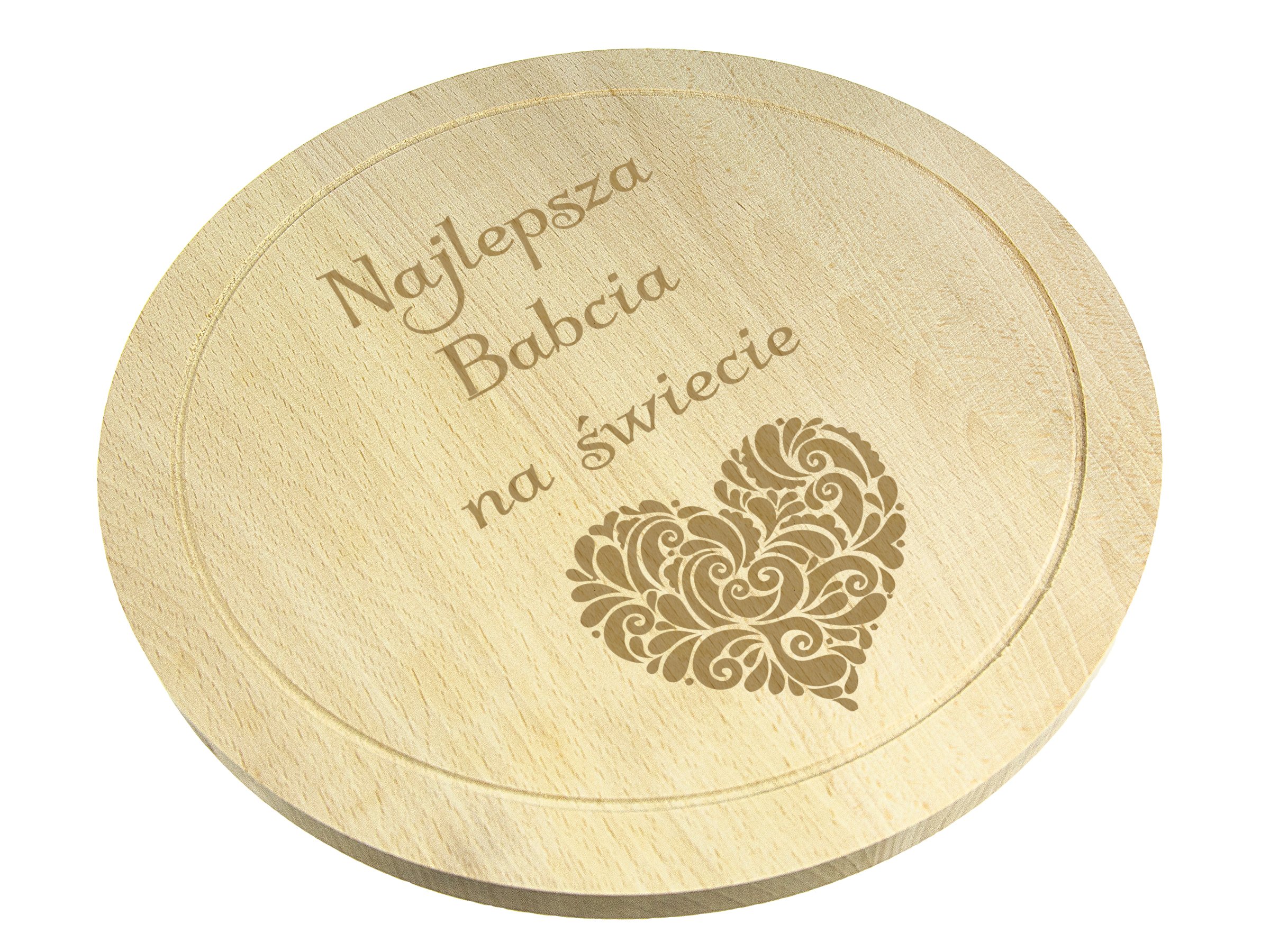 

Deska Do Krojenia Bukowa Z Grawerem Dla Babci 28cm