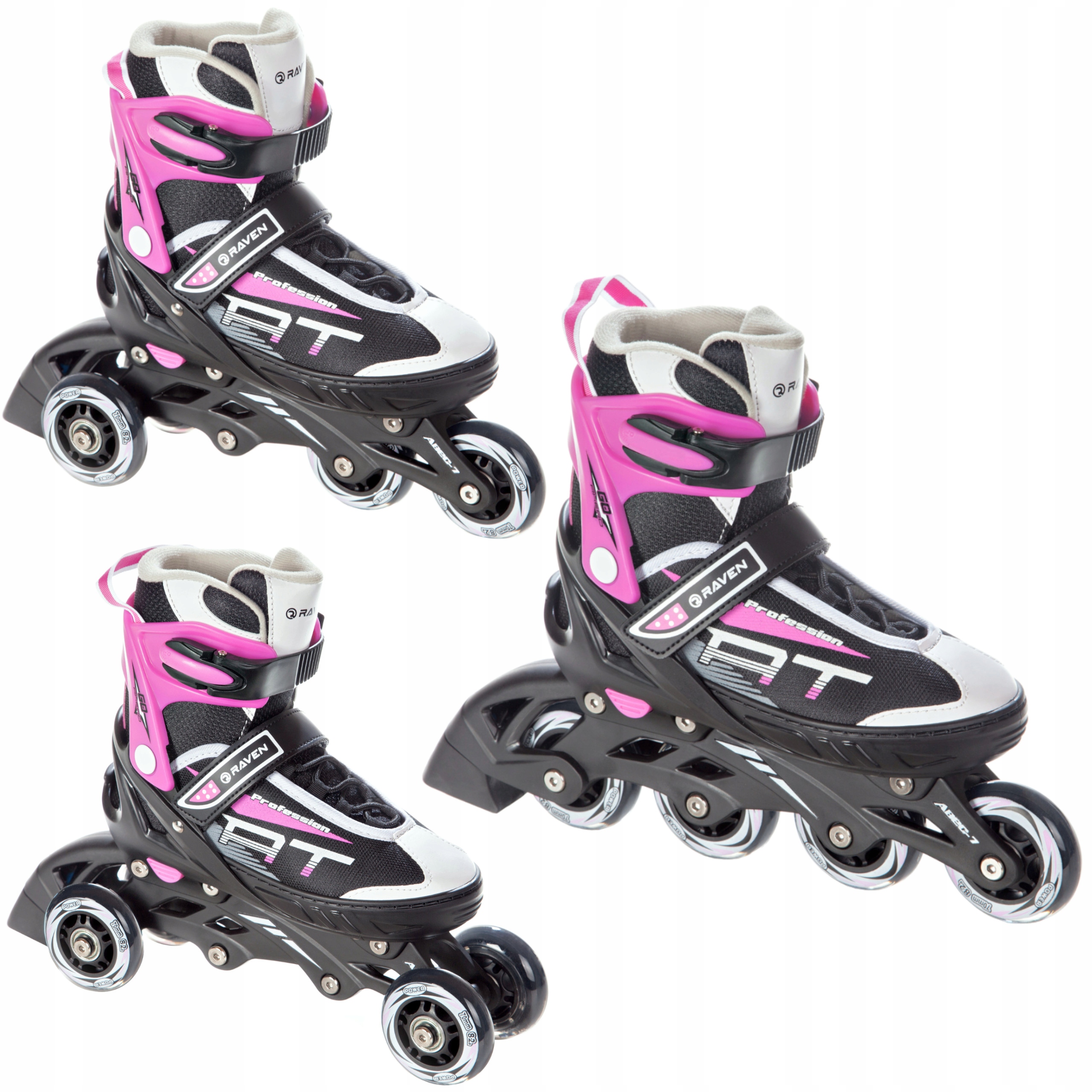 

Rolki Wrotki 3w1 Raven Profession Black/Pink 31-35