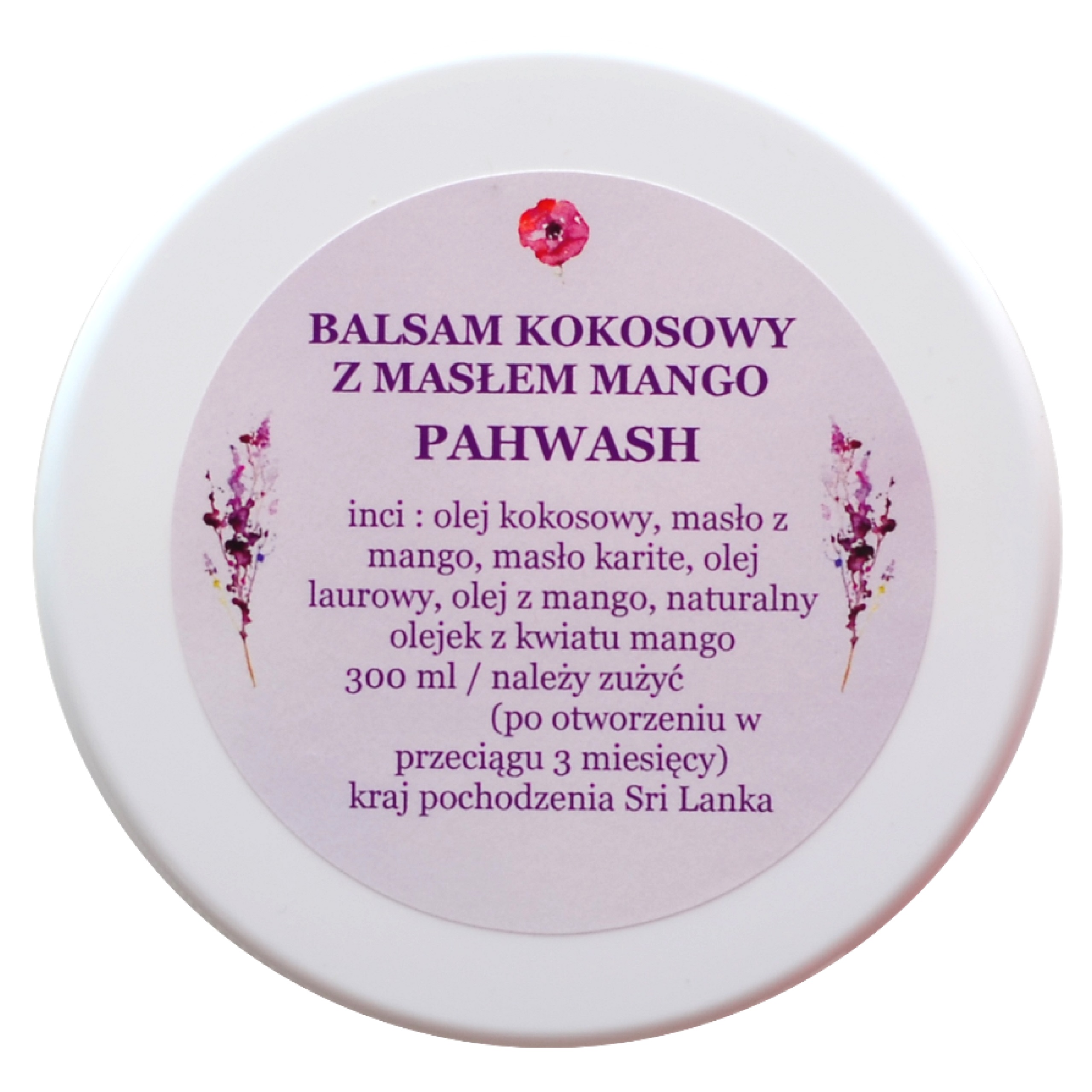 BALSAM KOKOSOWY PAHWASH Z MANGO 300ml SRI LANKA