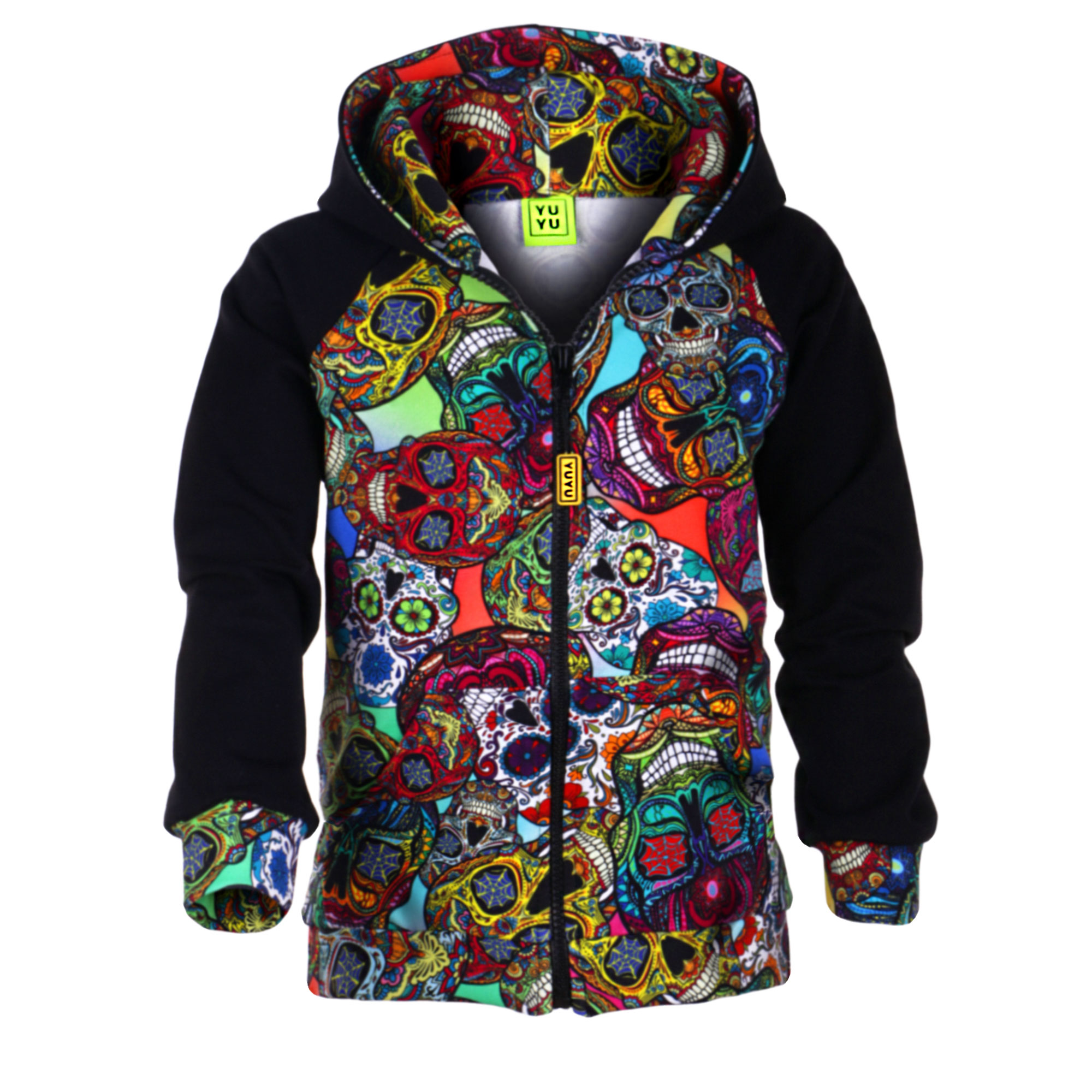 

Bobas Bluza Kaptur Kolorowe Czaszki+czarny 128/134