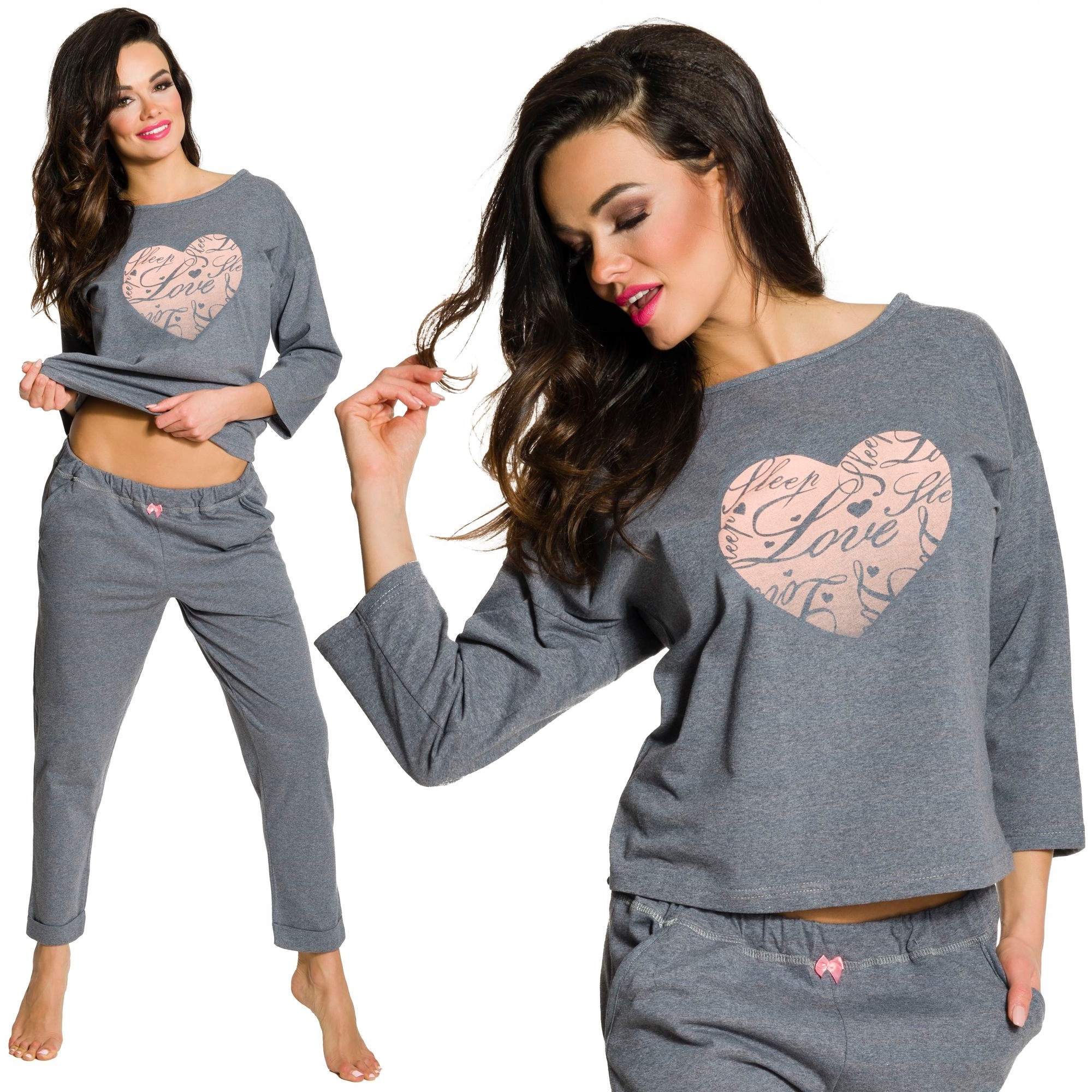 SPORTOWA LUŹNA PIŻAMA DAMSKA DŁUGI RĘKAW TARO XXL