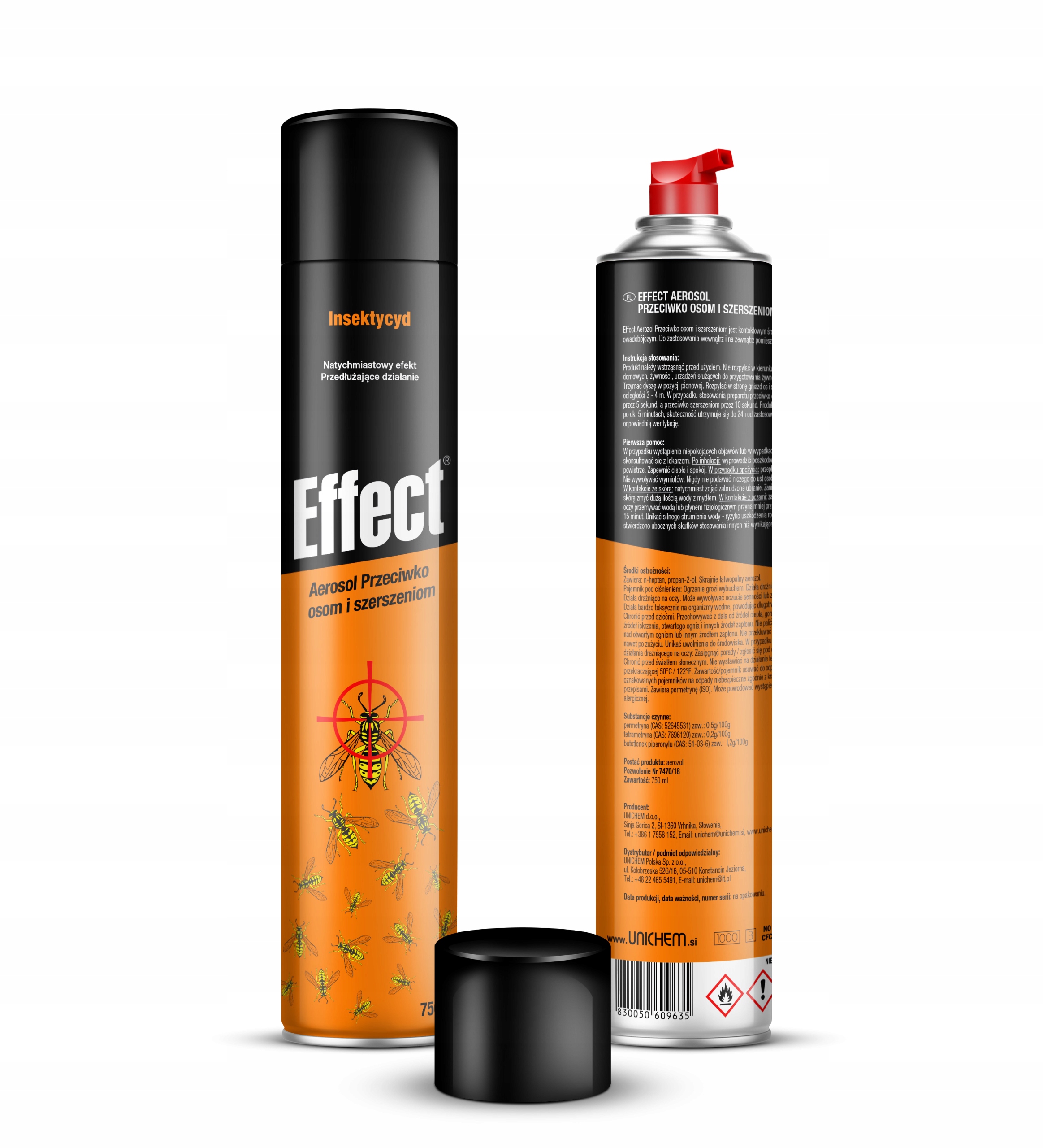 6x SPRAY ŚRODEK TRUTKA NA SZERSZENIE OSY 750ml Rodzaj rozpylacz, aerozol