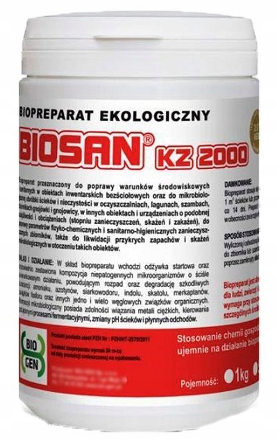 

Biosan KZ2000 bakterie do szamba oczyszczalni 1KG