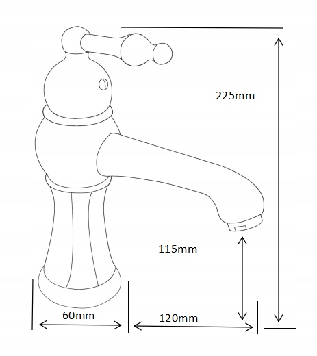 MEXEN RETRO BATERIA UMYWALKOWA CZARNA - 73200-70 Kod producenta 73200-70