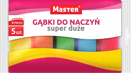 

5x Duża Gąbka Do Mycia Naczyń Zmywak Kuchenny ika