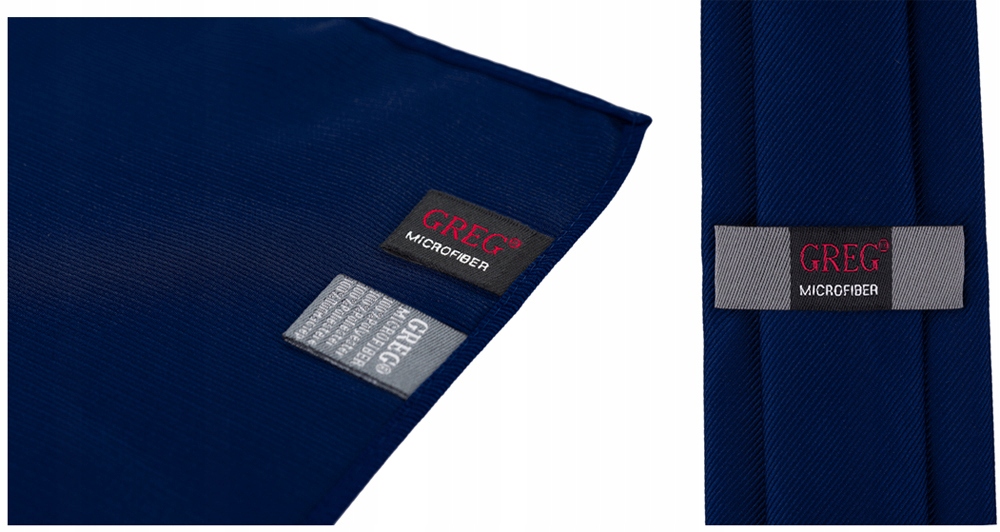 KOMPLET KRAWAT + POSZETKA do Garnituru Wypustka Męski Żakardowy GREG K105 Materiał dominujący mikrofibra (mikrofaza)