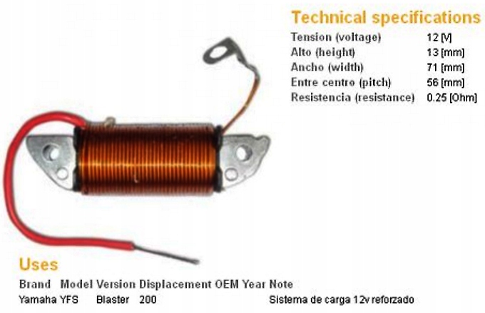 Nabíjacia Cievka Yamaha Yfs 200 Blaster