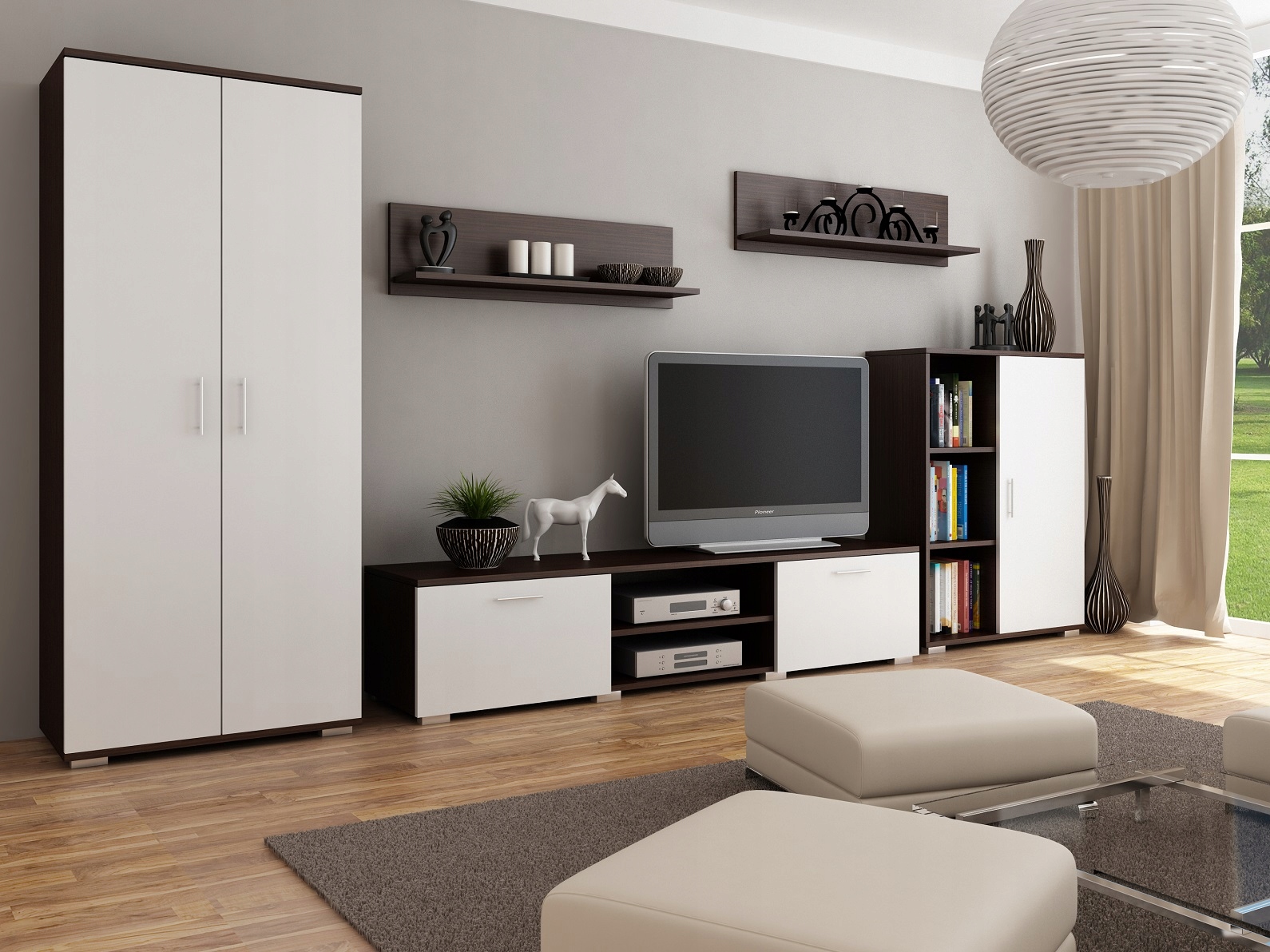 Sada nábytku Nábytek California wenge/bílá