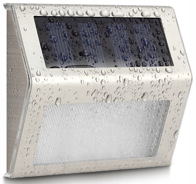 

Lampa Solarna 2LED Na Ogrodzenie Dom Taras Inox