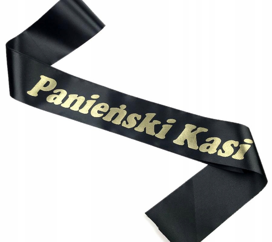 

Szarfa Na Wieczór Panieński Imienna Czarna Złota