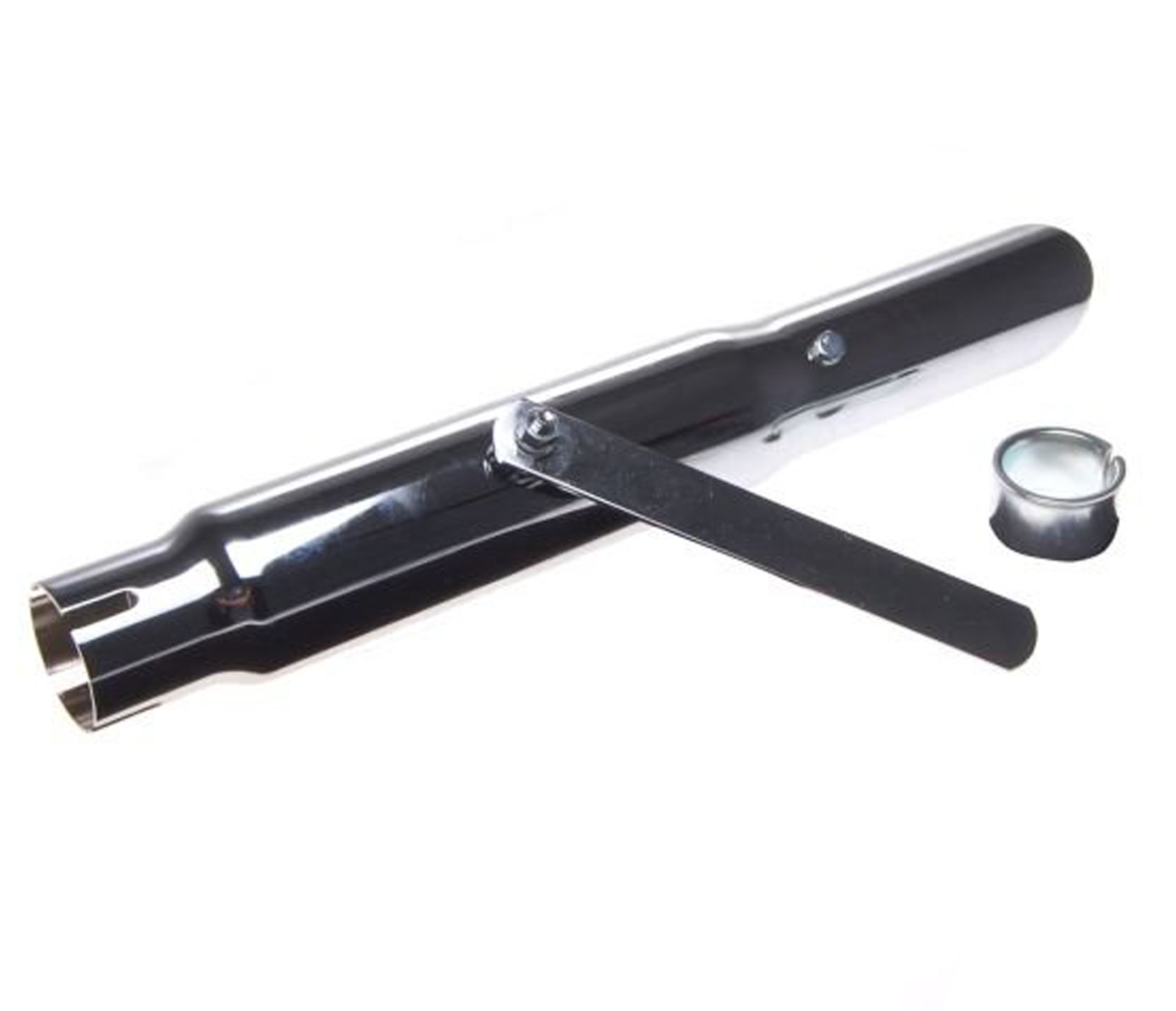 436REWR546456 - Стильний глушник хром Chopper DRAG Сем Крузер 40см