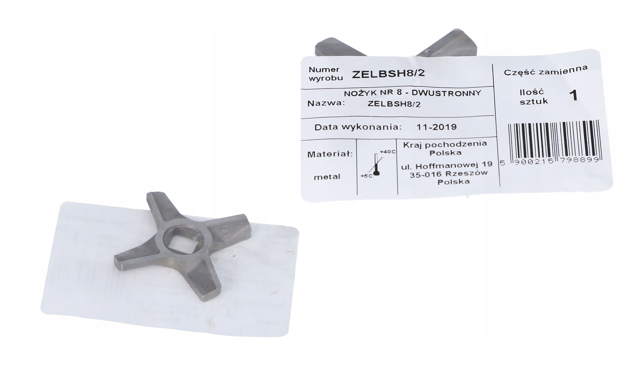 ORYGINAŁ Nóż nożyk nr 8 DWUSTRONNY do maszynki mielenia Zelmer Diana