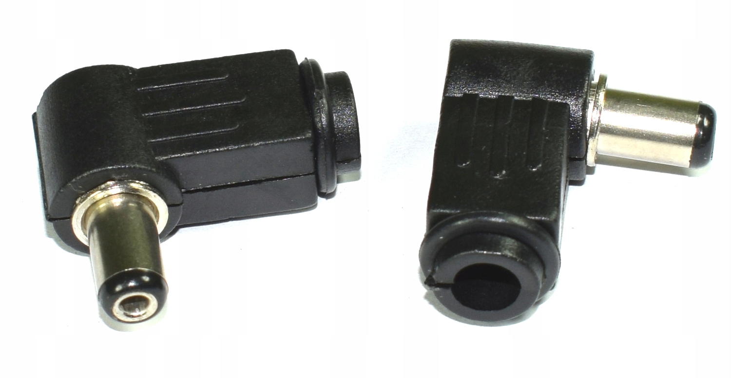

Wtyk zasilający DC 5,5 / 2,1 mm do montażu kątowy