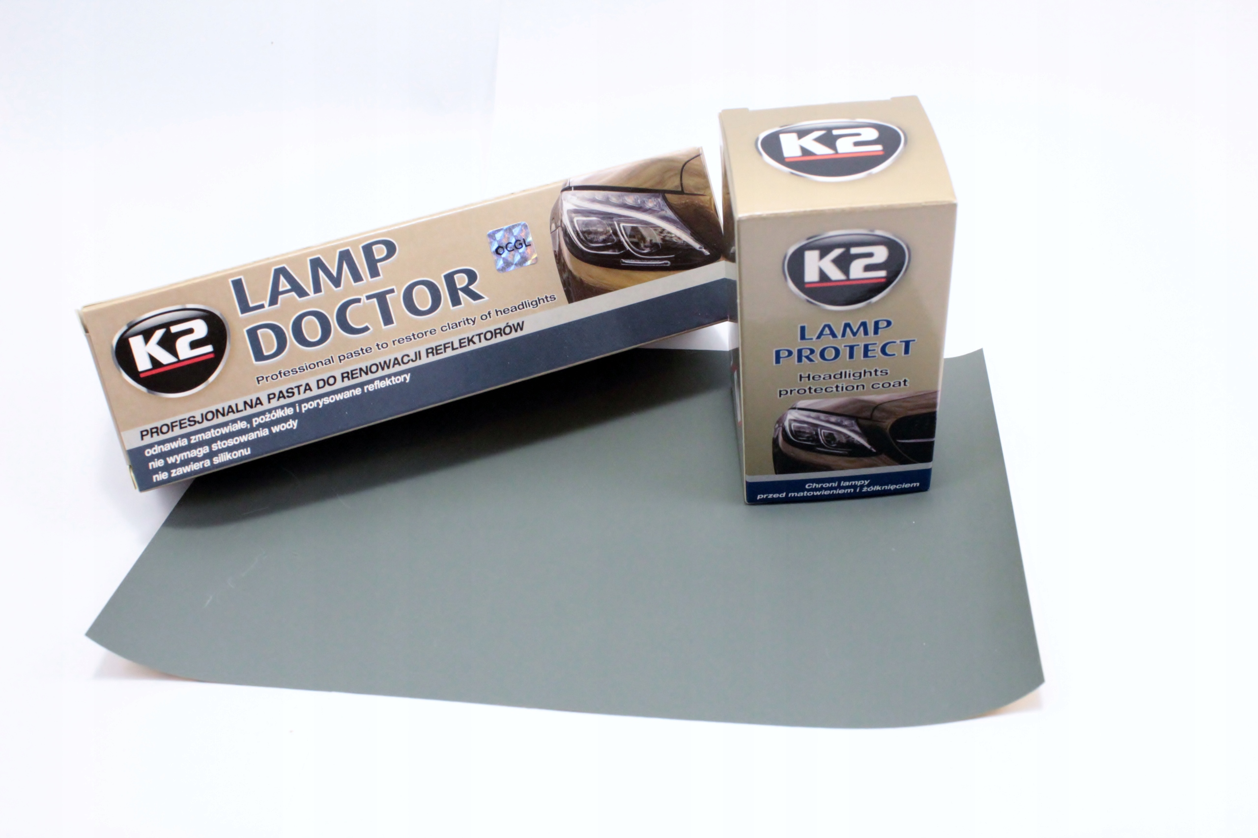 K2 ZESTAW DO RENOWACJI REFLEKTORÓW LAMP +POWŁOKA