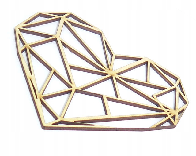 

Dekor Ażurowe Geometryczne Serce 150x129mm DS96